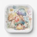 Search for mushrooms paper plates Little mushroom