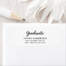 Search for elegant graduation return address labels Typography