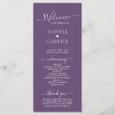 Search for purple wedding programmes Script
