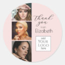 Search for photo thank you stickers Your logo here template