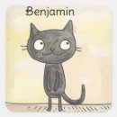 Search for black cat cartoon stickers Kitty