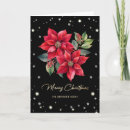 Search for poinsettia christmas cards Black