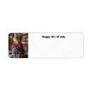Search for red star return address labels Flag