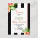 Search for black white stripes baby shower invitations Twins