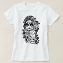 Search for dia de muertos womens tshirts Sugar skull
