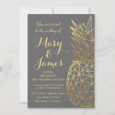 Search for gold pineapple wedding invitations Modern