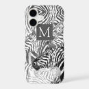 Search for monogram zebra pattern iphone cases Black and white