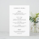 Search for black and white menus Elegant