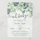 Search for navy blue baby shower invitations Botanical