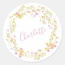 Search for pink flower wreath stickers Girly