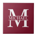 Search for red monogram tiles Minimalist