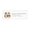 Search for bird couple return address labels Owl
