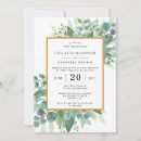 Search for gold leaves wedding invitations Eucalyptus