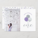 Search for purple balloons birthday invitations Girl