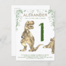 Search for dinosaur 1st birthday invitations Prehistoric