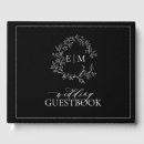 Search for monogrammed wedding guest books Bride