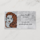 Search for red head business cards Hair stylist