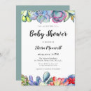 Search for watercolor cactus baby shower invitations Cute