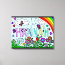 Search for rainbow butterfly canvas prints Flowers