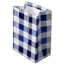Search for blue and white check gingham gift bags Elegant