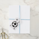 Search for soccer gift tags Black and white
