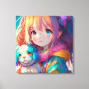 Search for anime girl canvas prints Beautiful