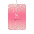 Search for glitter car air fresheners Monogrammed
