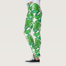 Search for green leaf pattern leggings White