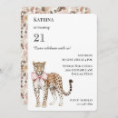 Search for pink leopard birthday invitations Animal