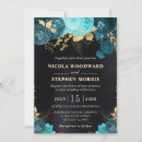 Search for teal black gold wedding invitations Flowers