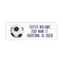 Search for soccer ball return address labels Black