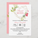 Search for geometric sweet 16 invitations Botanical