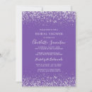 Search for purple and silver bridal shower invitations Glitter