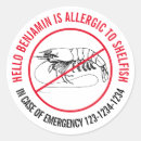 Search for shellfish stickers Food allergy