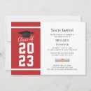 Search for red and white graduation invitations High school or college