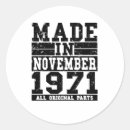 Search for made in 1971 stickers Birthday