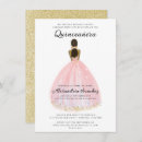 Search for pink gold quinceanera invitations Glitter