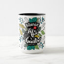 Search for heart music mugs Hearts