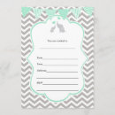 Search for mint and silver baby shower invitations Gender neutral
