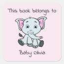 Search for elephant this belongs to bookplates Pink