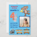 Search for animal train birthday invitations Choo choo train