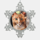 Search for orange cat christmas tree decorations Watercolor