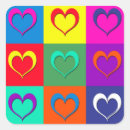 Search for pop art heart stickers Romance