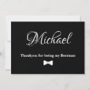 Search for groomsman wedding thank you cards Black and white
