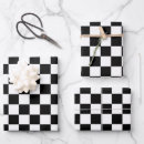 Search for checkered flag wrapping paper Black and white