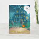 Search for haunted house halloween cards Orange