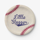 Search for baseball baby shower plates Little slugger