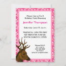 Search for pink camo birthday invitations Deer