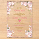 Search for gold and pink butterfly invitations For her