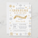 Search for gold snowflakes invitations Winter wonderland